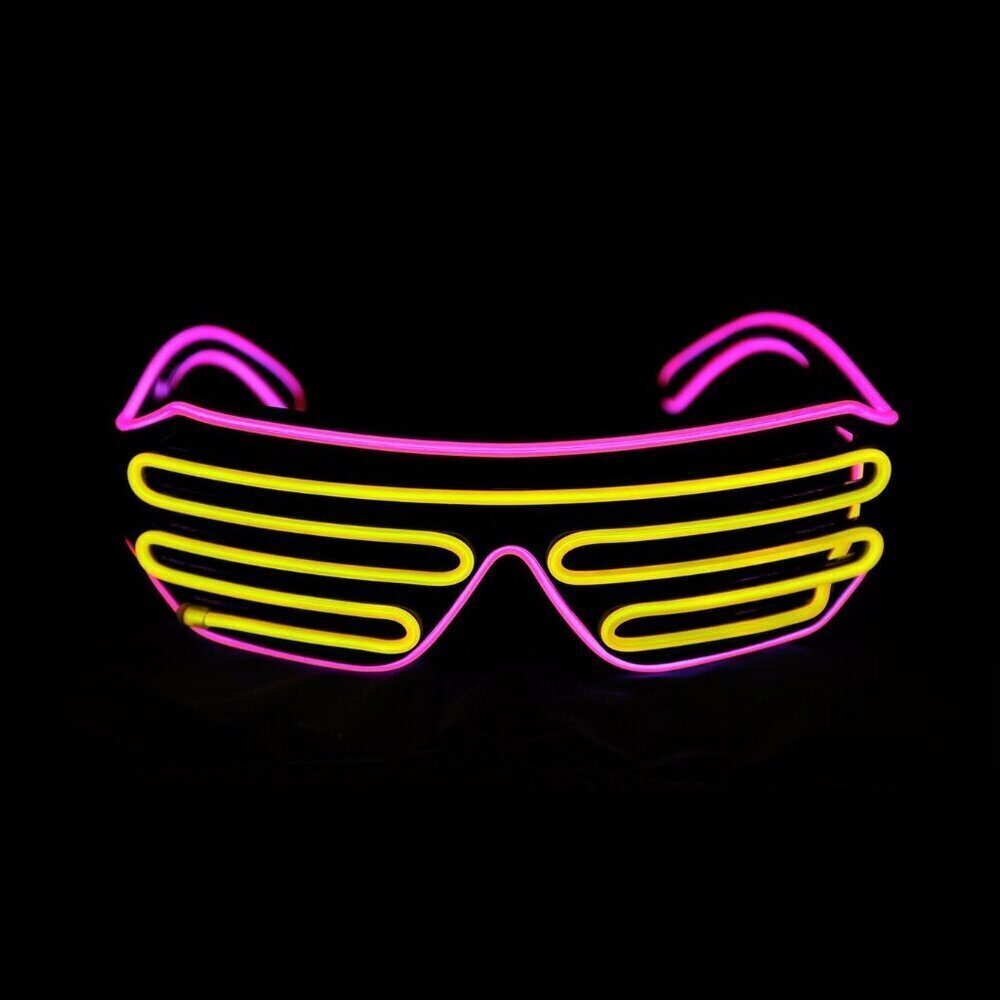Neon LED Sunglasses Light Up Rave Flashing Glasses for Party EDM 80s Costume